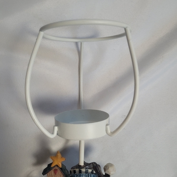 Home Interiors Snowman Metal Tea Light Lamp Holiday Winter Decor - Picture 3 of 12